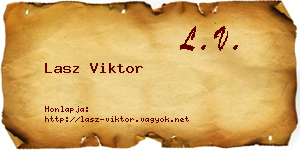 Lasz Viktor névjegykártya